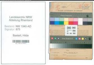 Entnazifizierung Hilde Bastert , geb. 01.09.1900 (Geschaeftsfuehrerin)