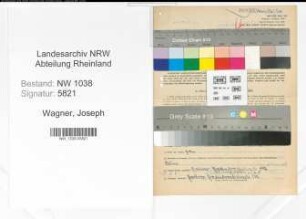 Entnazifizierung Joseph Wagner , geb. 21.11.1898 (Lehrer)