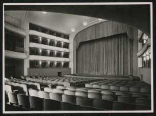 Kaiserjubiläums-Stadttheater (auch: Volksoper), Wien: Ansicht Bühne, Proszenium und Zuschauerraum