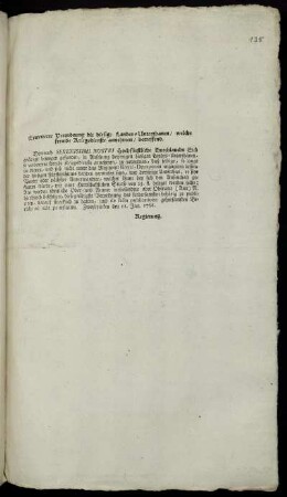 Erweiterte Verordnung die hiesige Landes-Unterthanen, welche fremde Kriegsdienste annehmen, betreffend : Zweybrücken den 11. Jan. 1766.