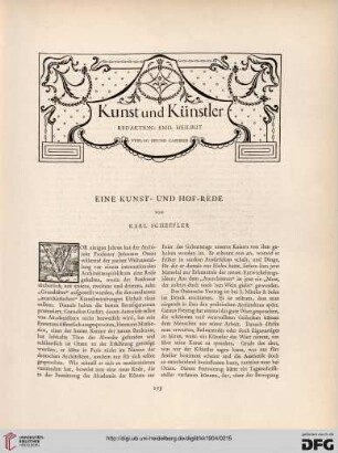 Eine Kunst- und Hof-Rede