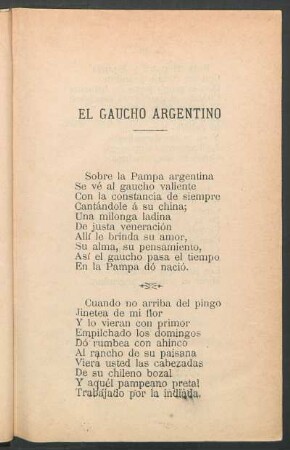 El gaucho argentino