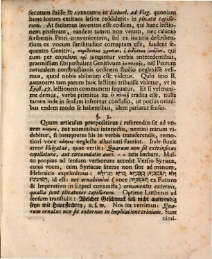 Orationes duas publicas ... indicit ... pauca de implicatione capillorum ad explicandum dictum 1 Petr. III, 3. praefatus M. Georgius Wilhelmus Dietz, Programma I.