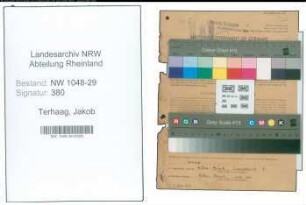 Entnazifizierung Jakob Terhaag , geb. 17.11.1896 (Beamter)