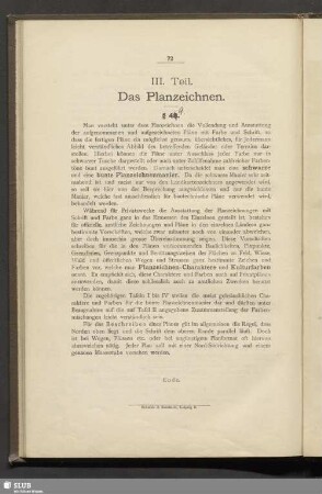 III. Das Planzeichnen