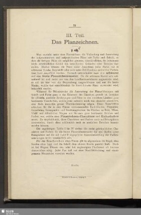 III. Das Planzeichnen