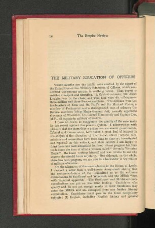 The Military Education of Officers.