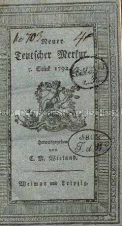 Der neue deutsche Merkur, Jg. 1792, 7.-12. Stück (Juli bis Dezember)