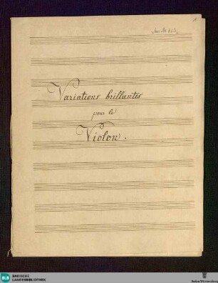 Variations - Don Mus.Ms. 953 : vl, orch; A; StrK 89