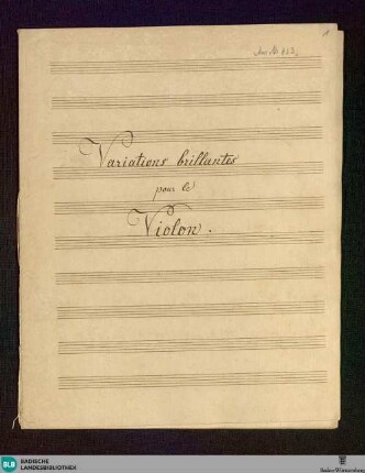 Variations - Don Mus.Ms. 953 : vl, orch; A; StrK 89