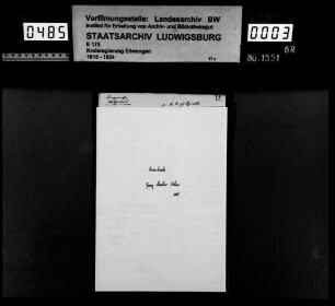 Bürgerrechtsangelegenheiten zu Beimbach