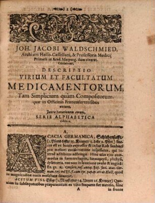 Keras Amaltheias, Seu Thesaurus Remediorum e Triplici Regno, Vegetabili, Animali, Minerali : Sistens I. Jo. Jac. Waldschmied Descriptionem Virium Medicamentorum ... II. Successum Processuum Chymicorum Jo. Franc. Vigani in Medulla Chemiae. III. Remedia Anglica ... IV. Generalia Operationum Pharmaceutico-Chymicar. V. Joelis Langelotti & Emanuel. König Chymiam Physicam ...