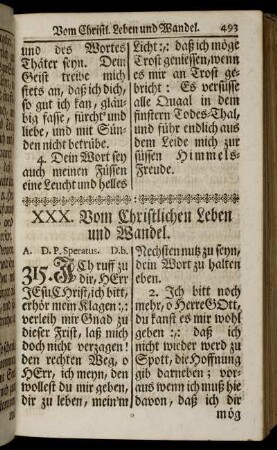 XXX. Vom Christlichen Leben und Wandel.