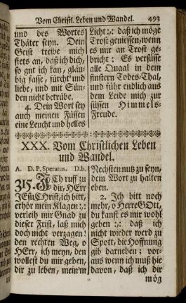 XXX. Vom Christlichen Leben und Wandel.