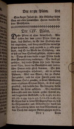 Der CIV. Psalm.