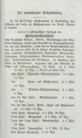 Für administrative Polizeibehörden