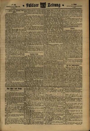 Zweite Ausgabe vom Donnerstag, den 25. August 1910.