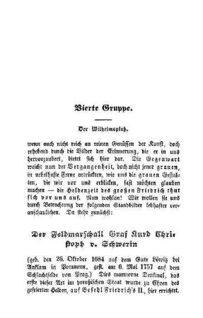 Der Feldmarschall Graf Kurd Christoph v. Schwerin