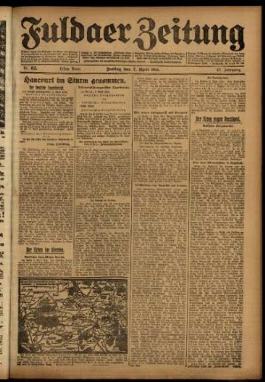 Erste Ausgabe vom Freitag, den 07. April 1916.