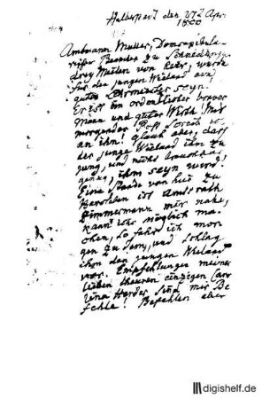142: Brief von Johann Wilhelm Ludwig Gleim an Johann Gottfried Herder und Caroline Herder