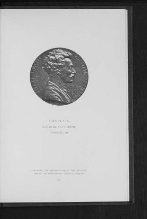 Medaille auf Gerôme Bronzeguss
