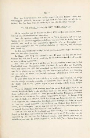 VI. De oostkust onder het civiel bestuur