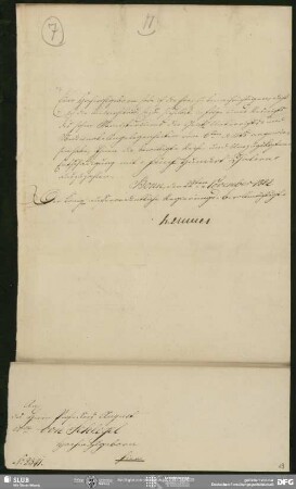Eigenh. Brief von Philipp Joseph von Rehfues an August Wilhelm von Schlegel, Bonn, 22.11.1822