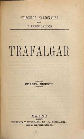 Episodios nacionales, 1,1. Trafalgar