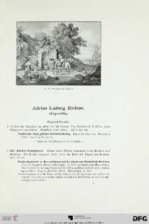 Adrian Ludwig Richter. 1803-1884 (Nr. 1-255)