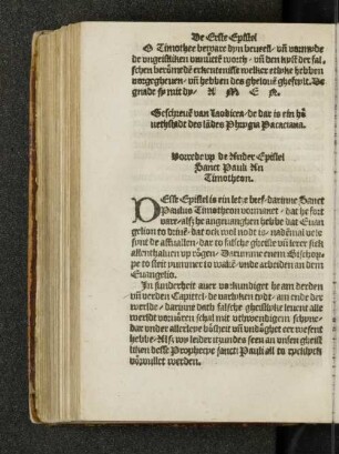 Vorrede op de Ander Epistel Sanct Pauli An Timotheon.
