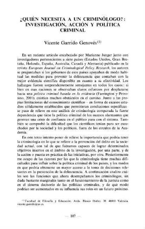 107-120, 9. ¿Quién necesita a un criminólogo?: Investigación, acción y política criminal