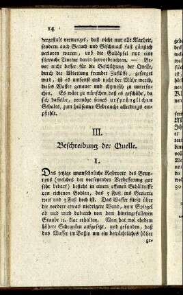 III. Beschreibung der Quelle.