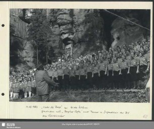 Bergsingen am Schrammtor mit Pionier- und Jugendchor sowie Berglied Sofia" : Dirigent: Werner Matschke