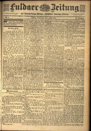 Ausgabe vom Donnerstag, den 01. März 1900.
