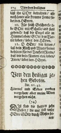 Von den heiligen zehen Geboten.