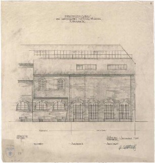 Bestelmeyer, German; Nürnberg (Bayern); Germanisches Nationalmuseum - Erweiterungsbau, Südseite (Ansicht)