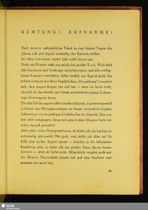 Achtung! Aufnahme!