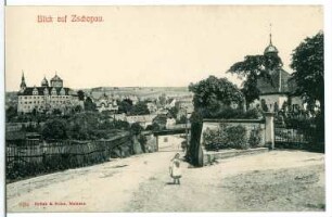 Zschopau. Blick auf Zschopau - Schloss Wildeck