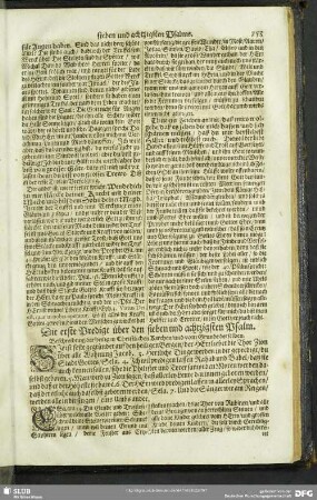 Auslegung des sieben und achtzigsten Psalms