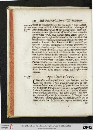Speculatio octava
