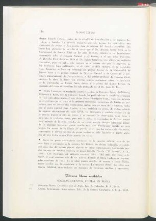 Últimos libros recibidos