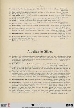 Arbeiten in Silber (Nr. 263-319)
