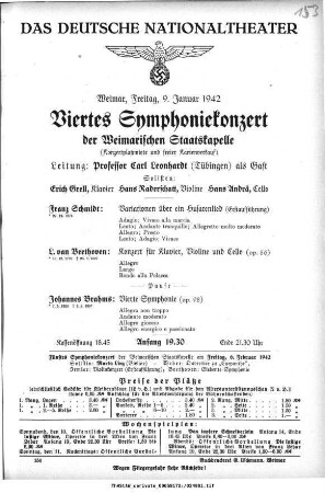 Viertes Symphoniekonzert