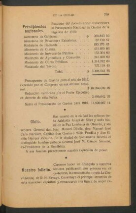 Nuestro folletín.