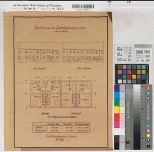 Hausformen Form Fritz Grundriß, Ansichten (1930) 1 : 100 40,5 x 29 Pause Westfälische Heimstätte Wohnungsgesellschaft Münsterland