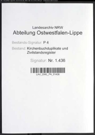 Kirchenbuchduplikat der katholischen Gemeinde Hemer (GHT 1863-1864). (Gemeinde: Hemer, katholische Gemeinde)