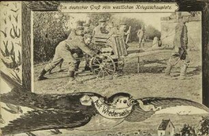 Ein deutscher Gruß vom westlichen Kriegsschauplatz.
