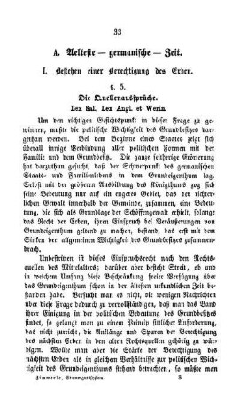A. Aelteste - germanische - Zeit.