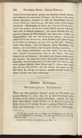 Dritter Zeitraum. Michelangelo's Nachahmer.
