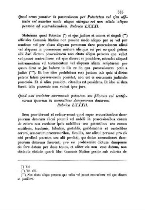 Rubrica LXXXI. - Rubrica LXXXIII.